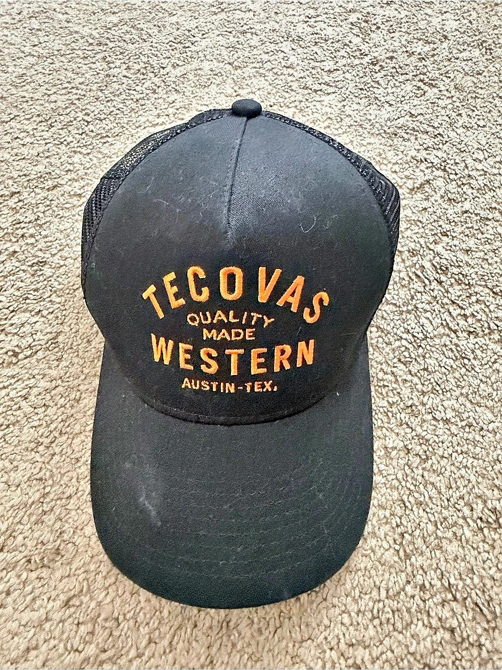 Tecovas Quality Made Western Trucker Hat Trucker Hat Black Good